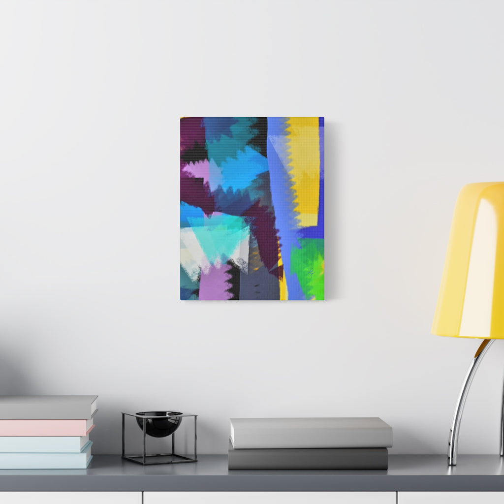 Abstract Color Burst Canvas Print — Vibrant Geometric Wall Art