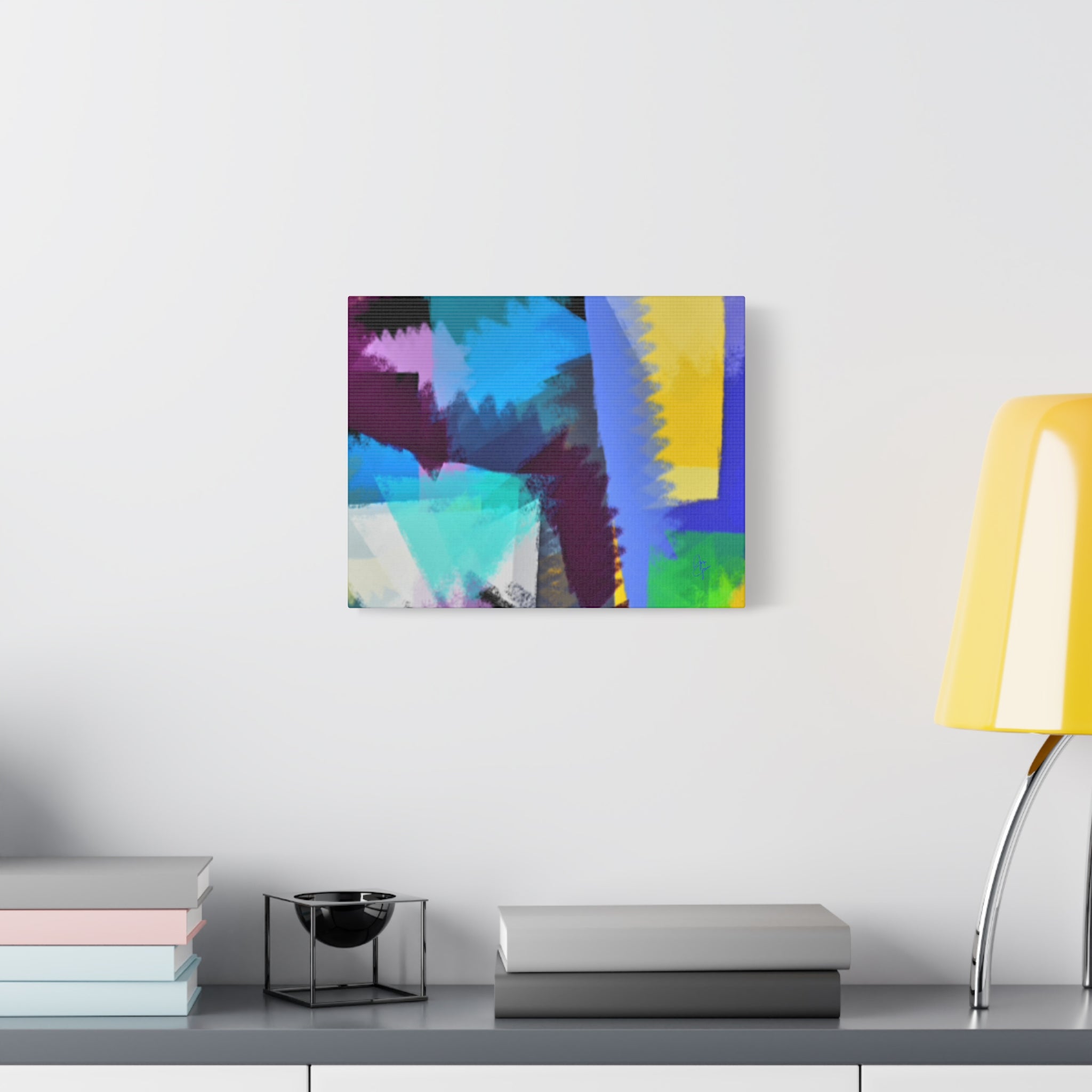 Abstract Color Burst Canvas Print — Vibrant Geometric Wall Art