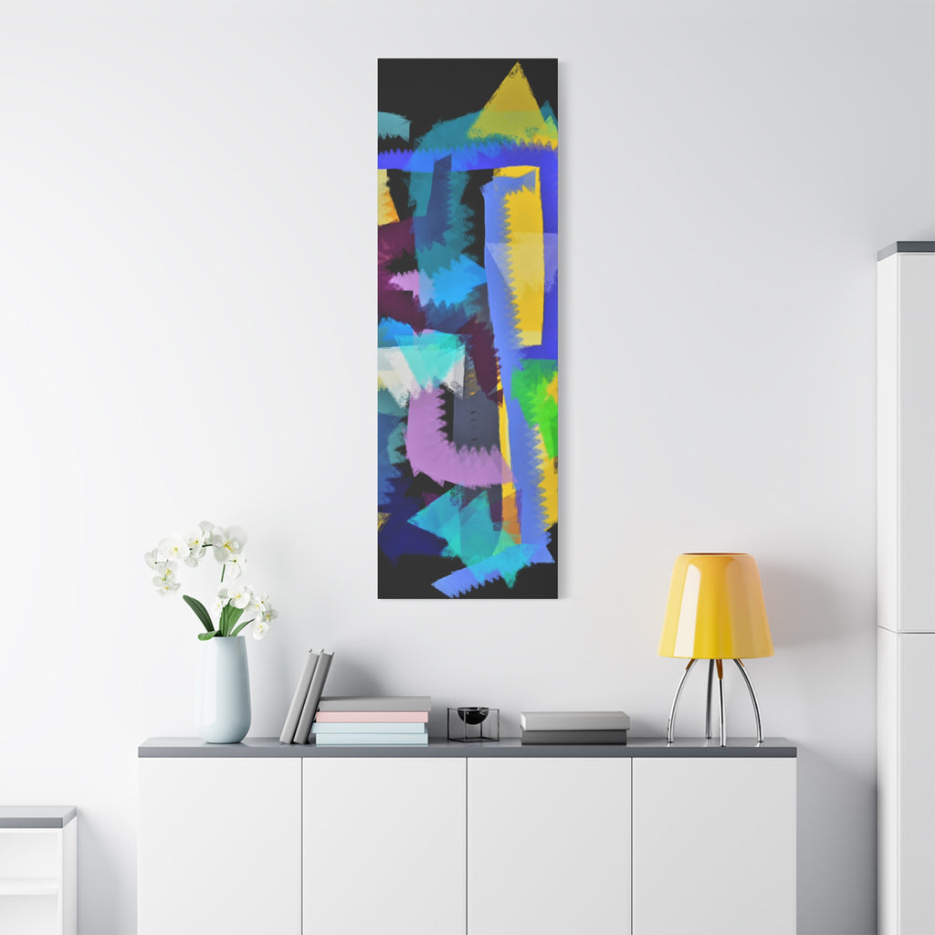 Abstract Color Burst Canvas Print — Vibrant Geometric Wall Art