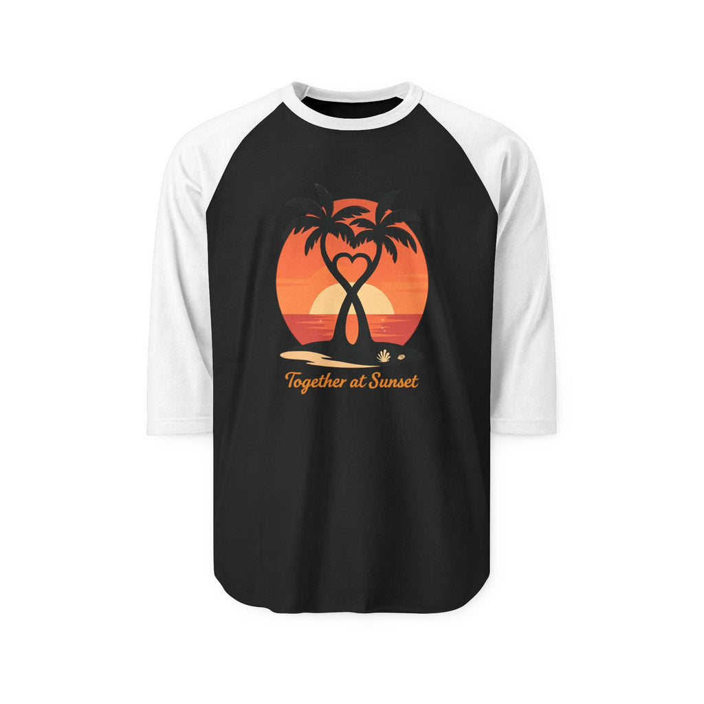 Together at Sunset Raglan Shirt — Tropical Palm Beach Baseball Tee