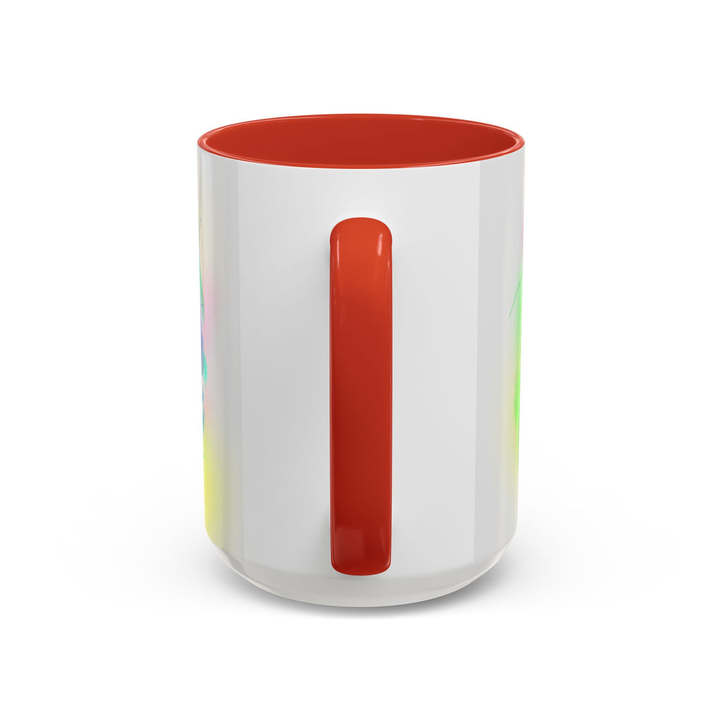 Abstract Sunrise Accent Coffee Mug — Colorful Swirl Art Coffee Cup (11/15oz)