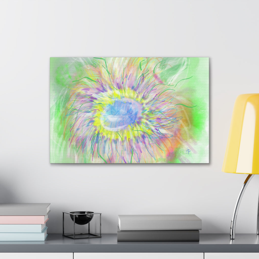 Abstract Pastel Bloom Canvas Print — Floral Wall Art for Living Room & Nursery