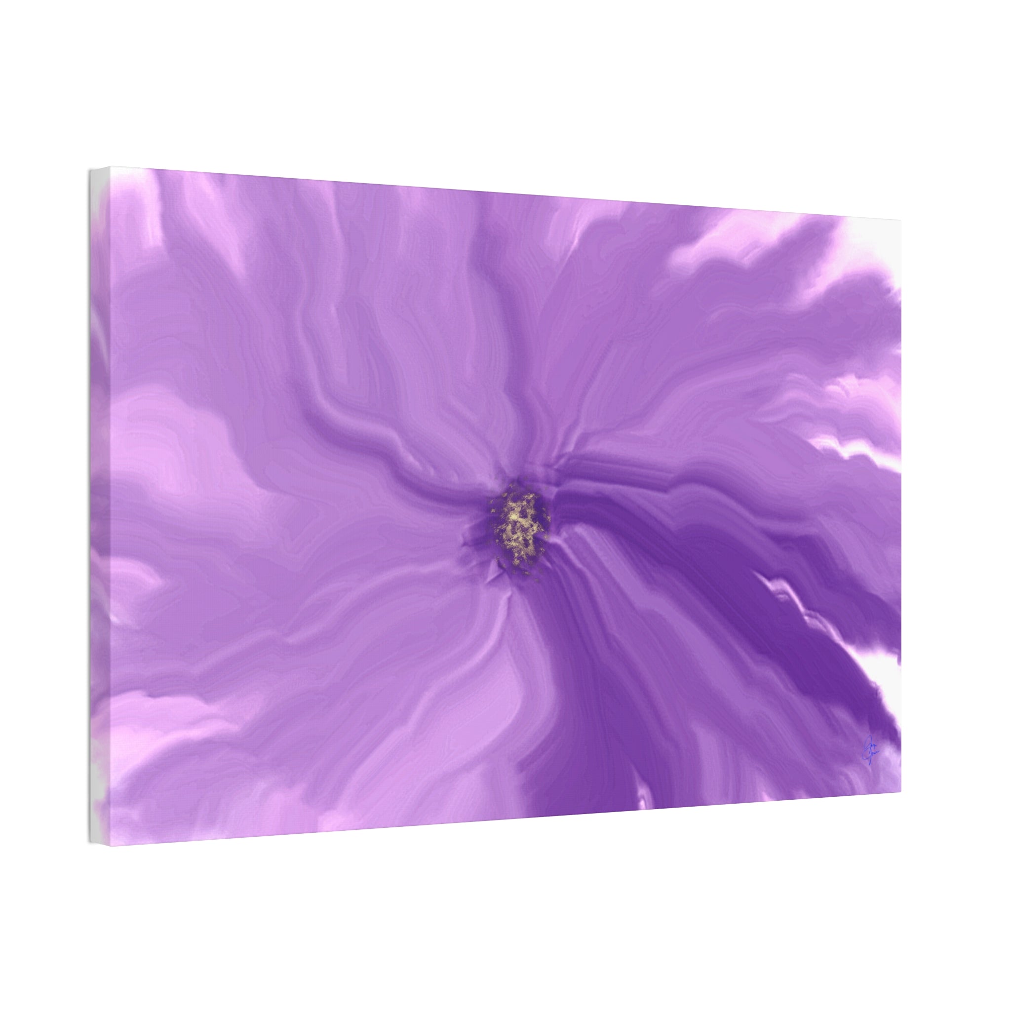Abstract Purple Swirl Canvas Art – Stretched 1.5"