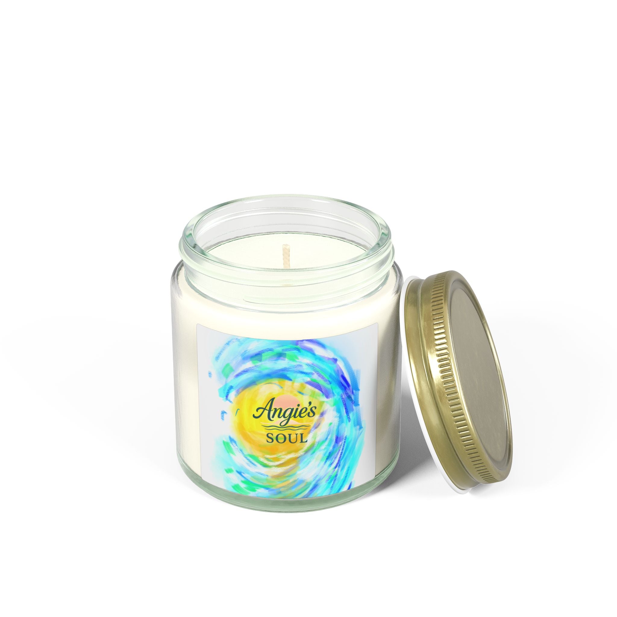 Coconut Apricot Scented Candle (4oz/9oz) — "Angie’s Soul" Jar Candle