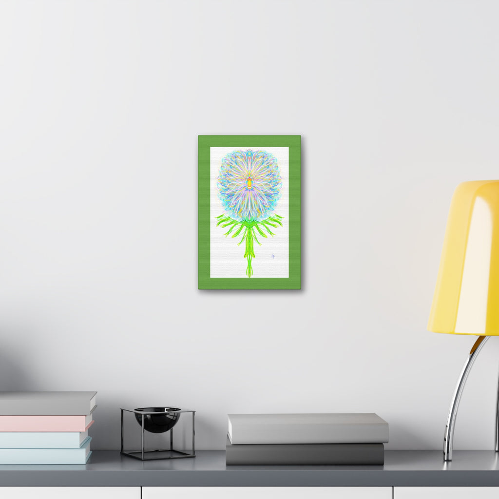 Pastel Floral Canvas Print — Abstract Dandelion Wall Art (Stretched 1.5")