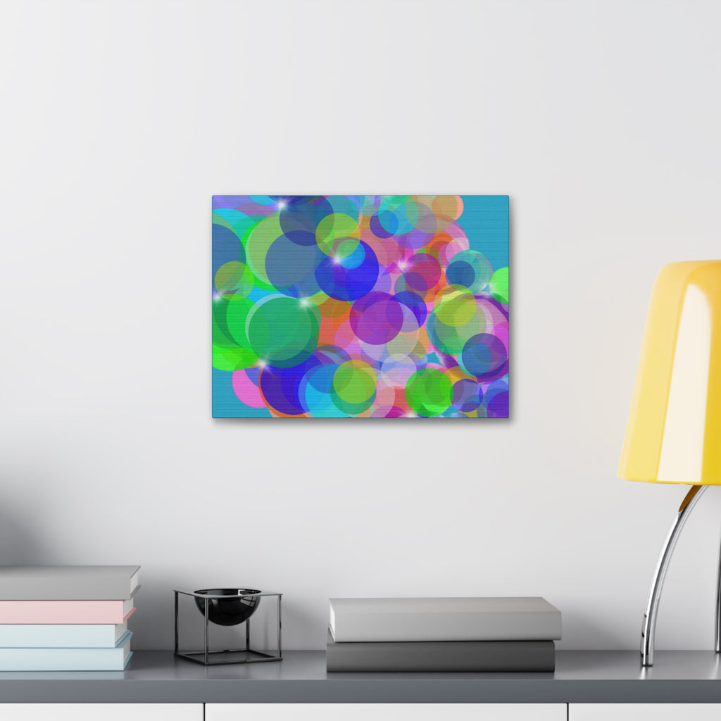 Abstract Colorful Bokeh Canvas Print — Vibrant Stretched Wall Art