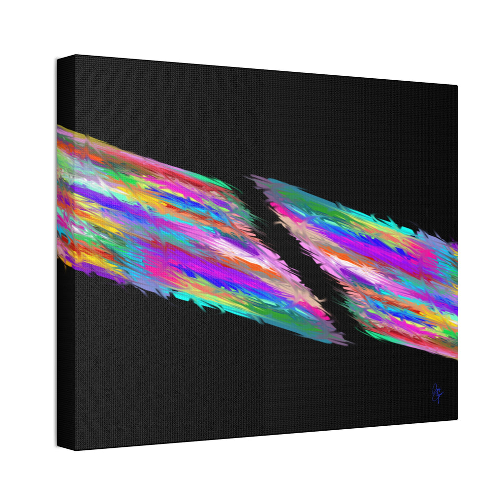 Abstract Rainbow Streak Canvas
