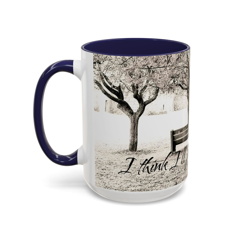 Conversation Bench Coffee Mug — 'I'll Join the Conversation' Accent Ceramic Mug