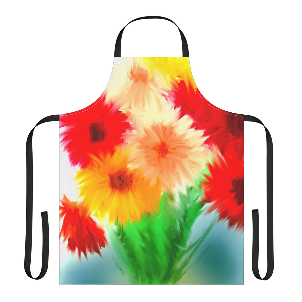 Floral Watercolor Apron — Bright Bouquet Kitchen Apron