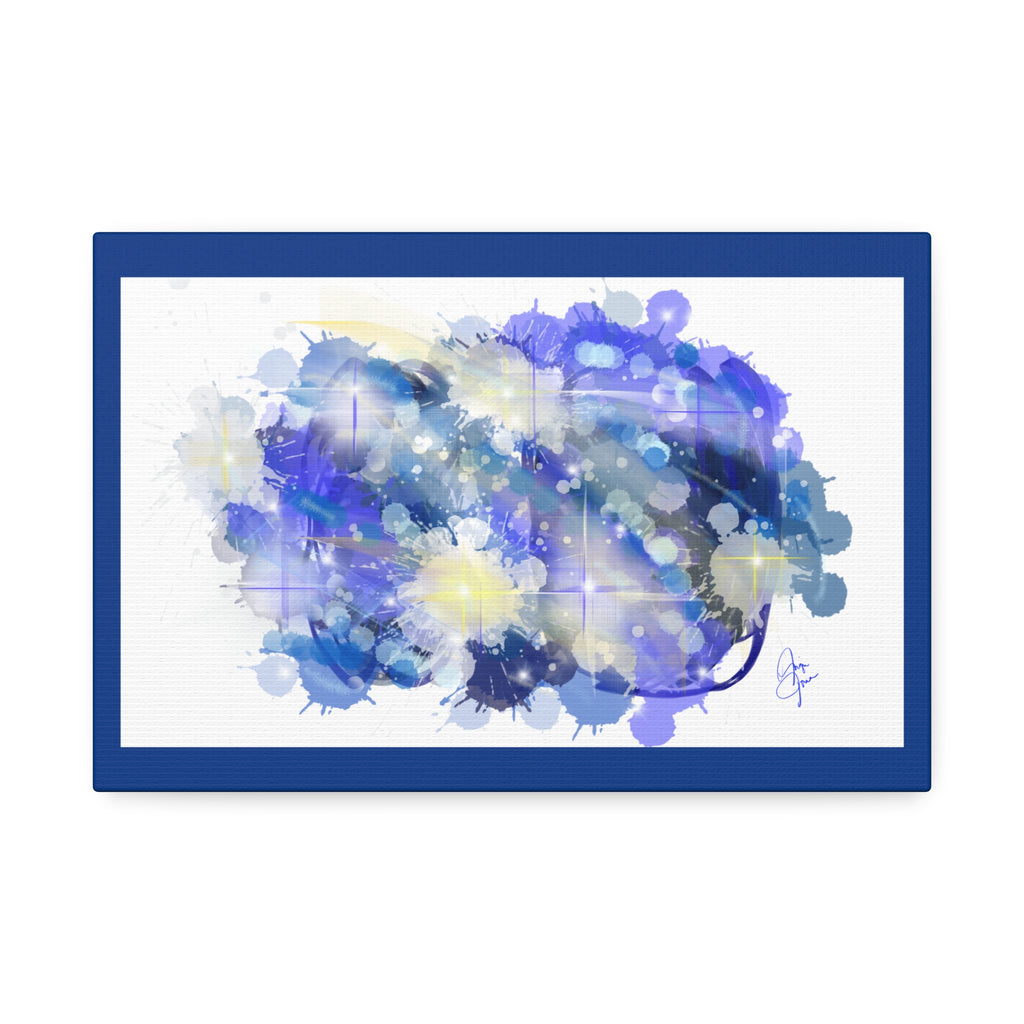 Abstract Blue Galaxy Canvas Print — Stretched 1.5" Wall Art