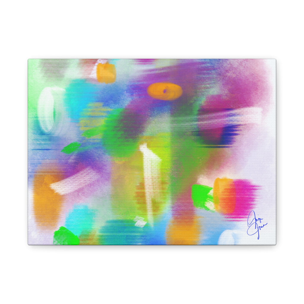 Abstract Colorful Brushstroke Canvas Print — Vibrant Modern Wall Art