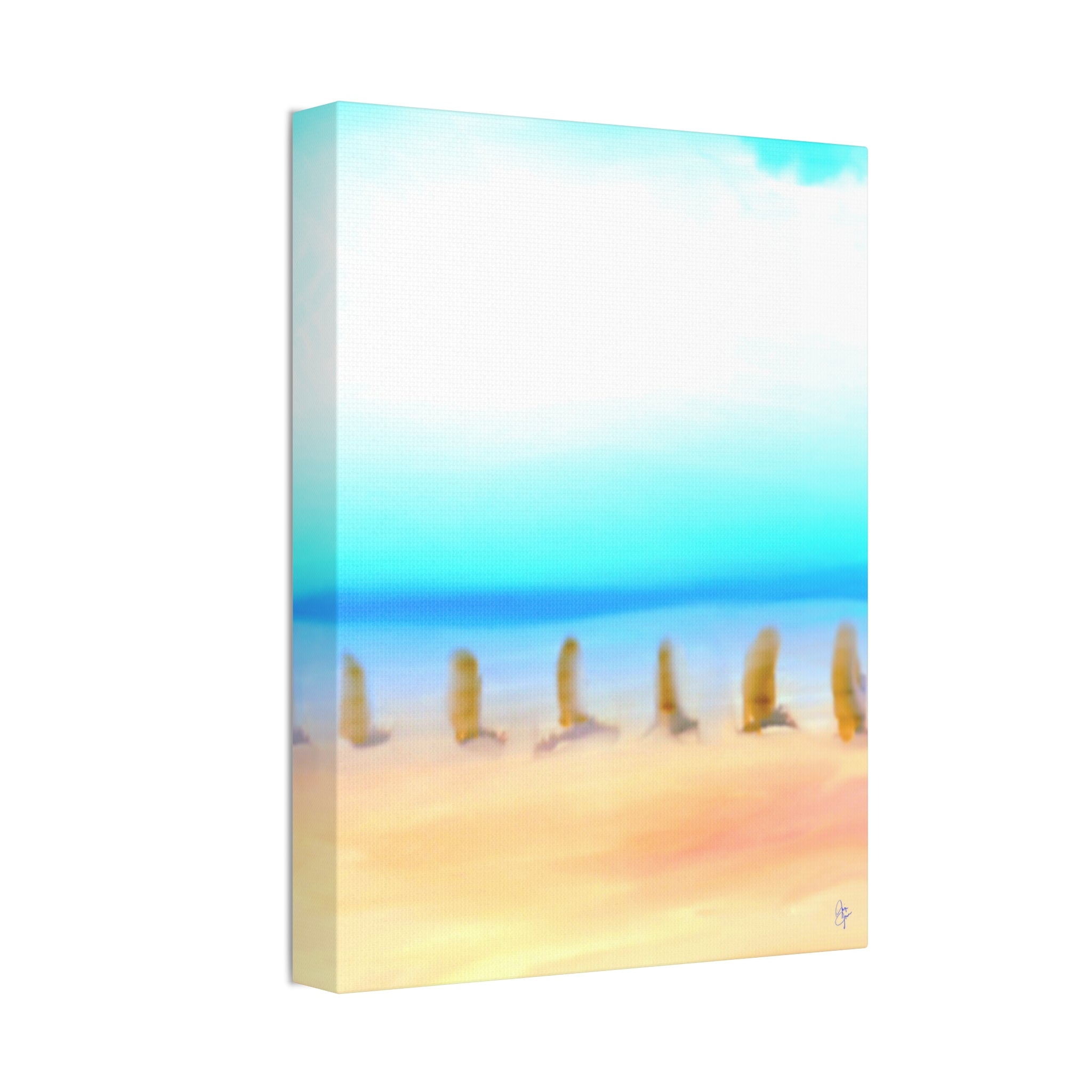 Coastal Sunrise Beach Canvas — Stretched 1.5" Seascape Wall Art