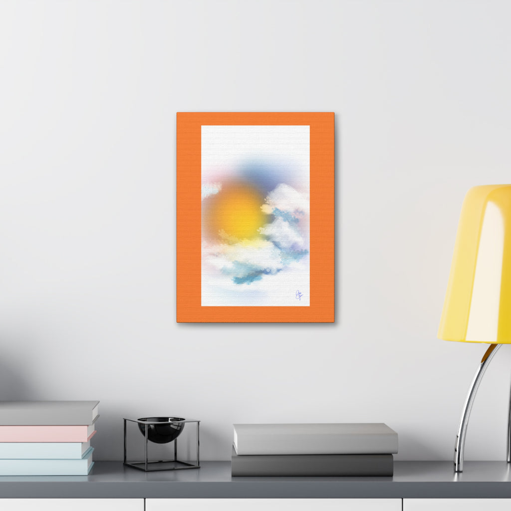 Sunrise Sky Canvas Print — Soft Cloud Wall Art, Serene Morning Decor