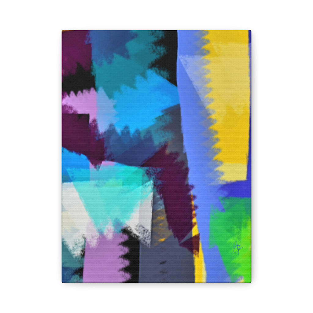 Abstract Color Burst Canvas Print — Vibrant Geometric Wall Art
