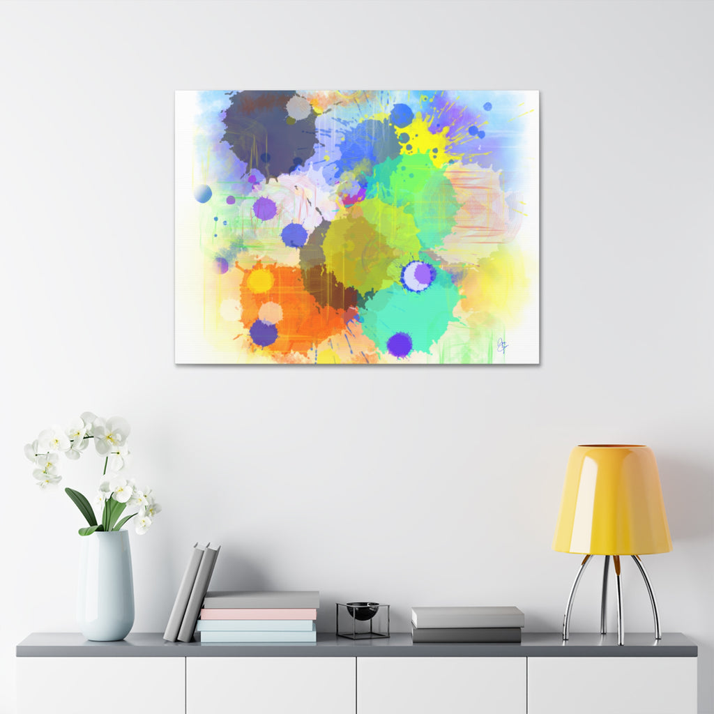 Abstract Color Splash Canvas Print — Stretched 1.5"