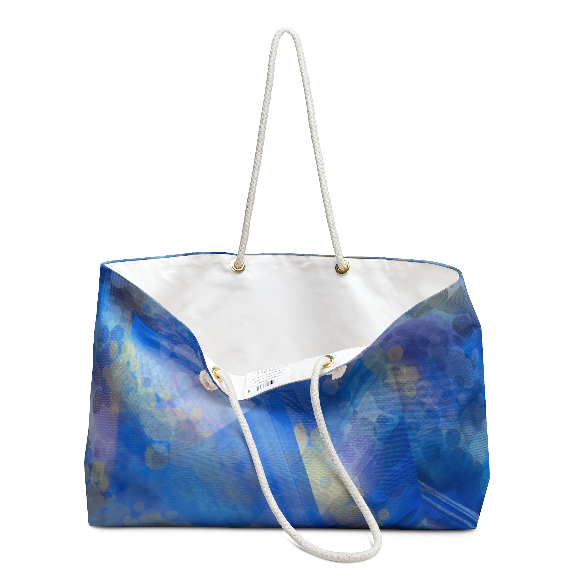 Blue Abstract Bokeh Weekender Bag – Nautical-Inspired Travel Tote