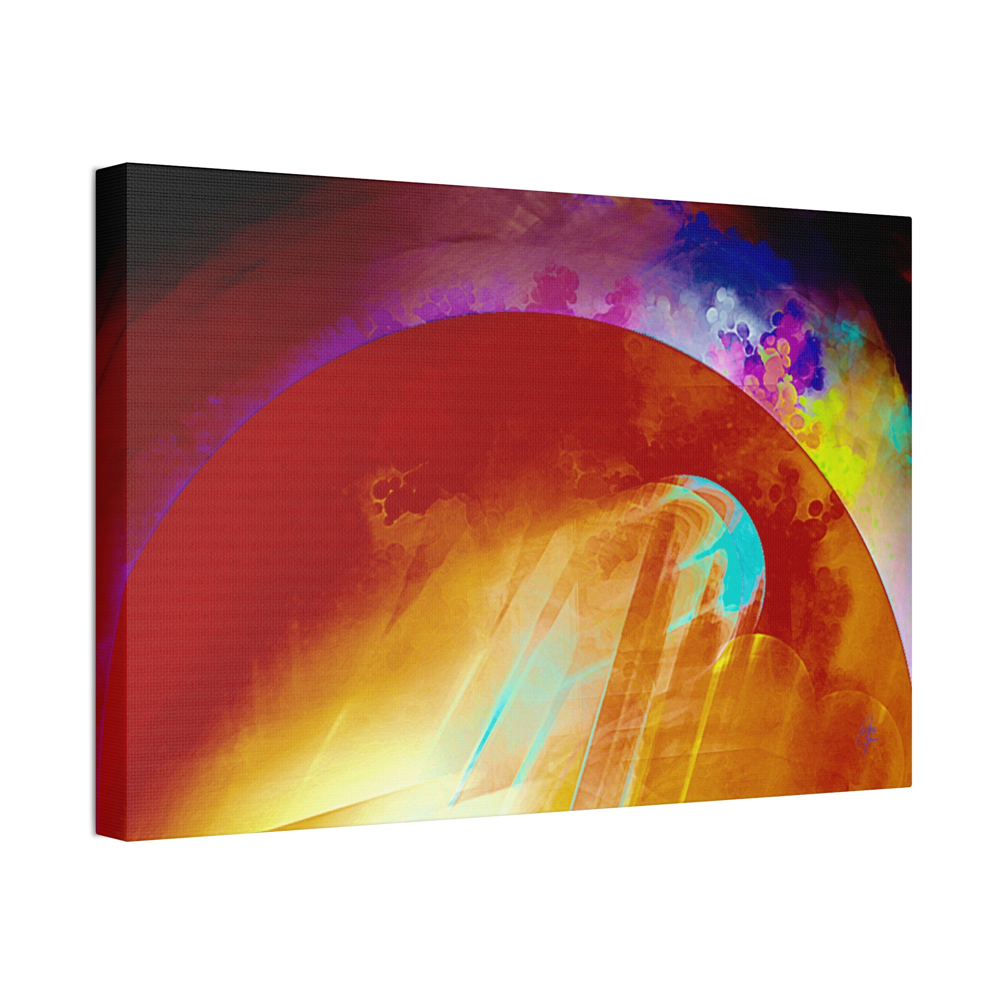 Abstract Solar Burst Canvas Print — Vibrant Colorful Wall Art