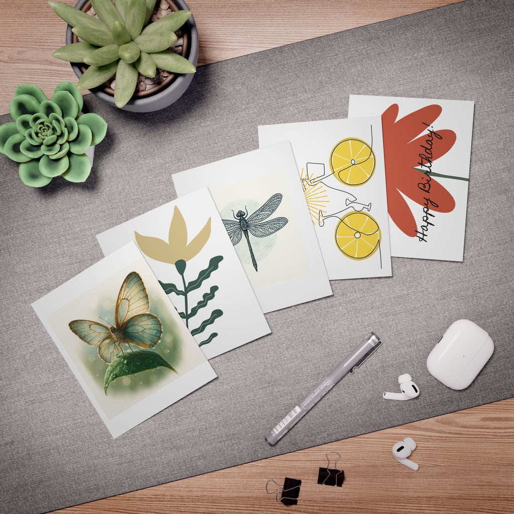 Multi-Design Greeting Cards Set - Thank You & Happy Birthday Collection