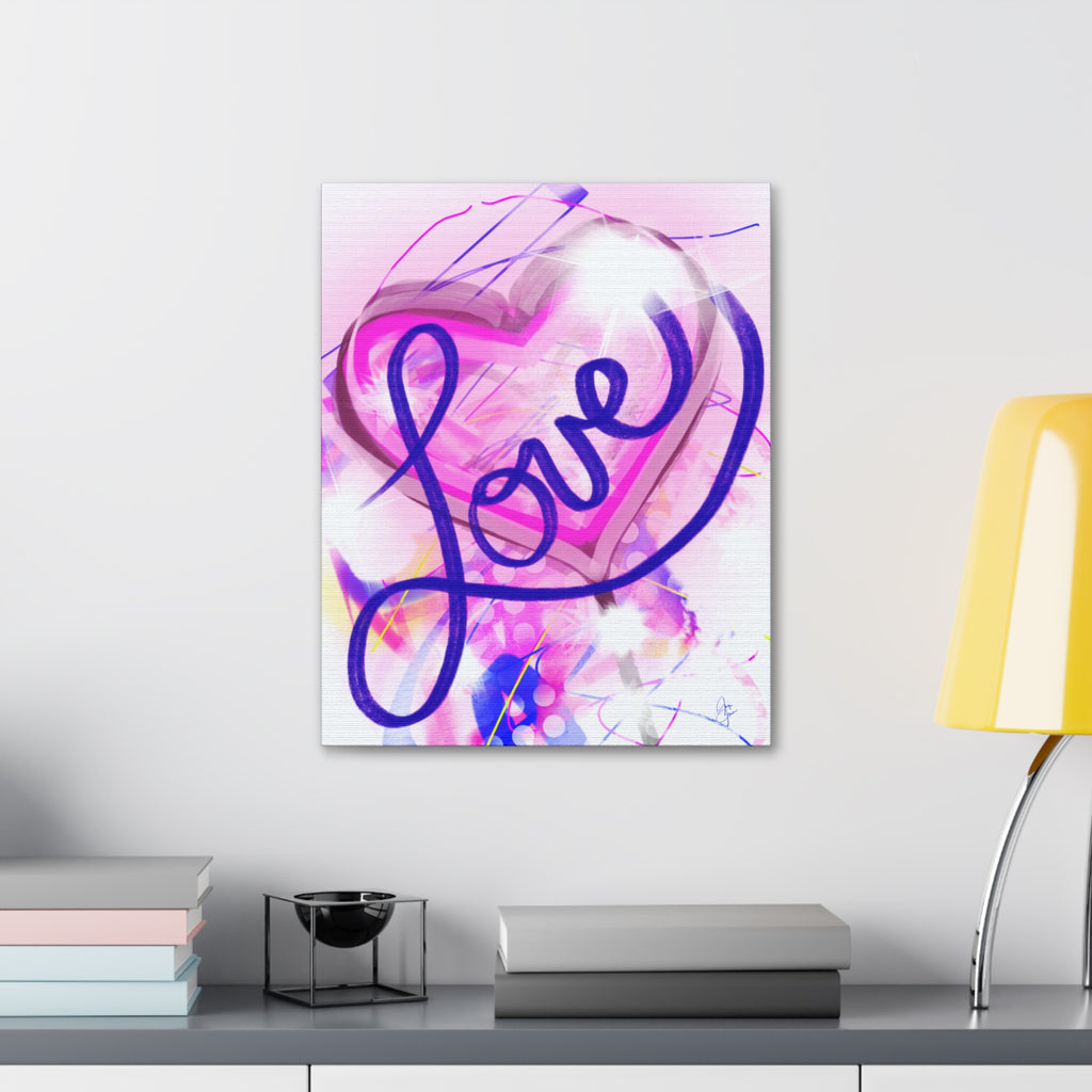 Valentine "Love Your Valentine" Stretched Canvas Wall Art