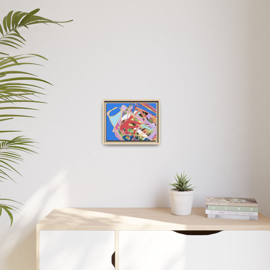 Abstract Multi‑Color Framed Canvas Art – Vibrant Modern Wall Decor