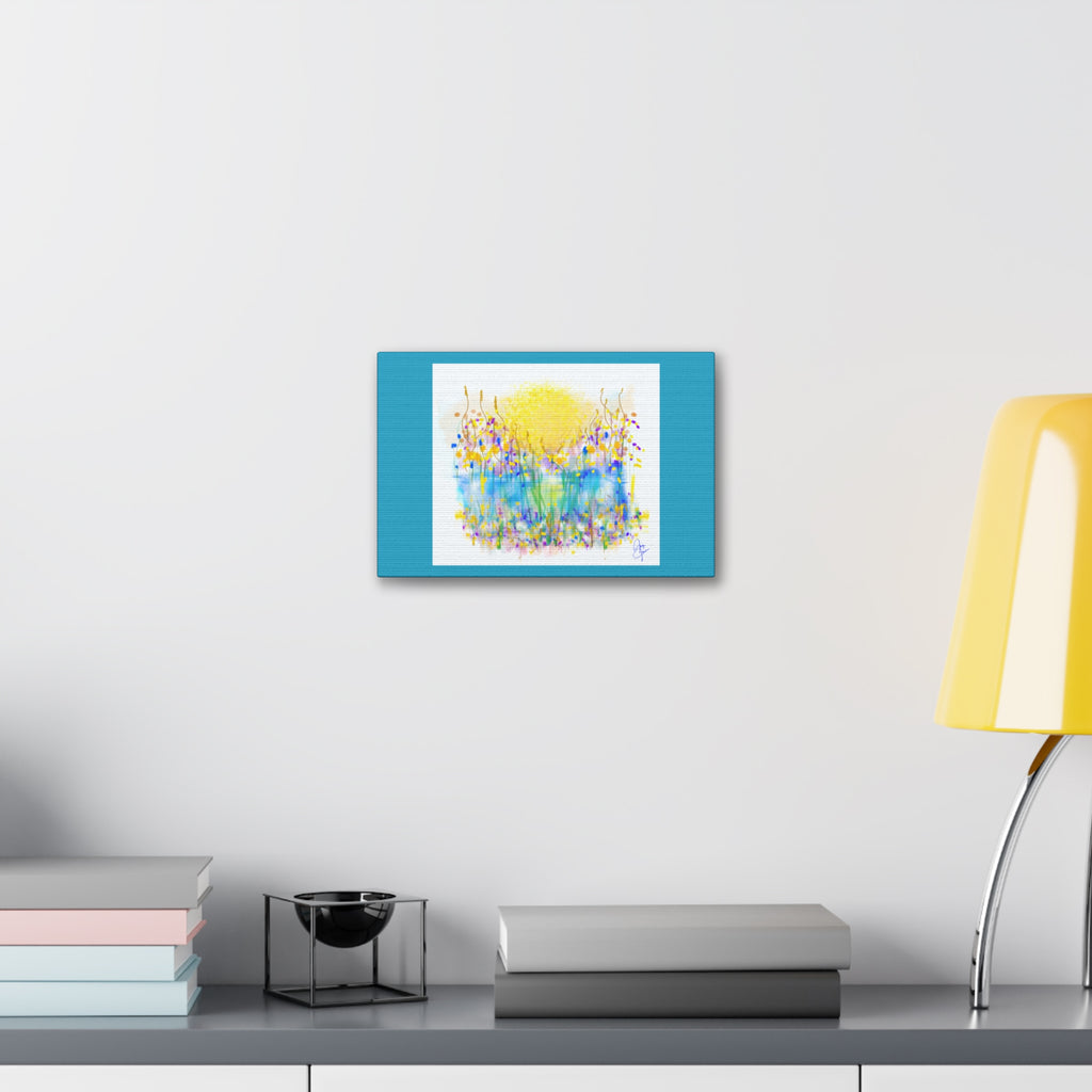 Sunburst Meadow Canvas Print — Vibrant Floral Wall Art