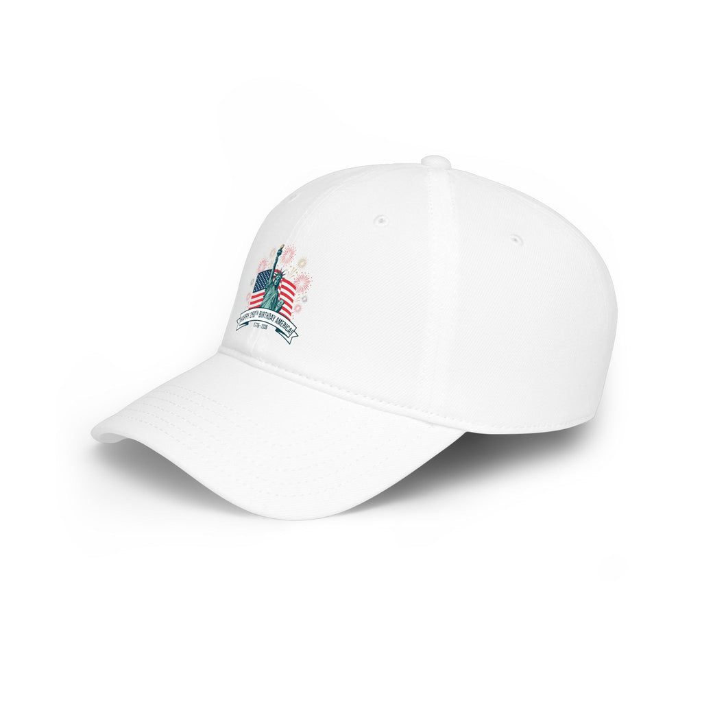 Statue of Liberty Floral Cap — 'Land of the Free' Low Profile Baseball Hat