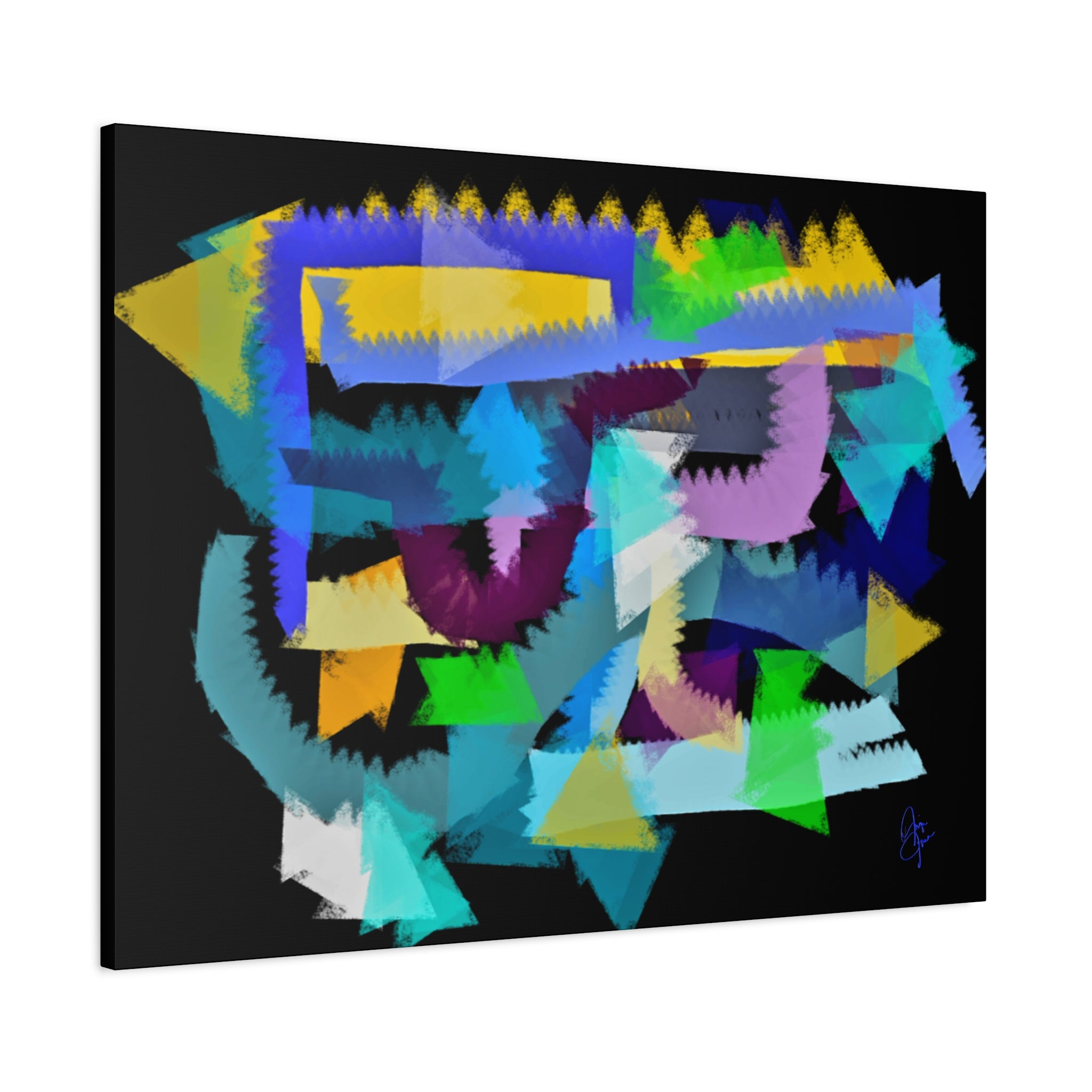 Abstract Color Burst Canvas Print — Vibrant Geometric Wall Art