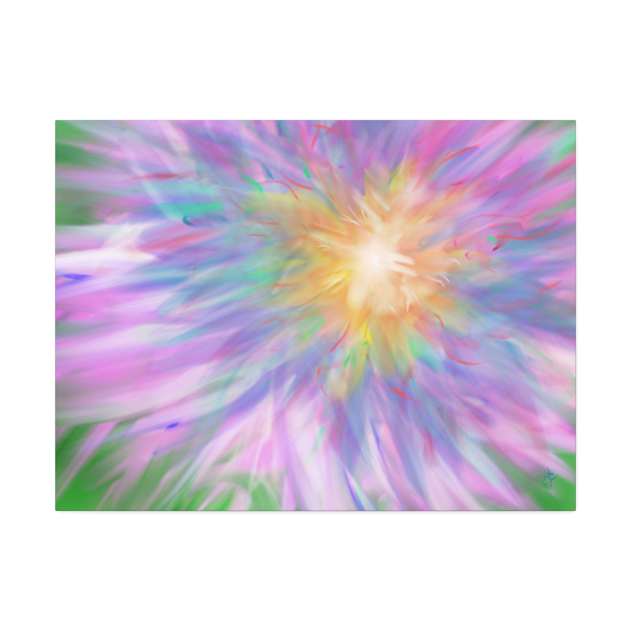 Vibrant Lilypad Stretched Canvas Wall Art