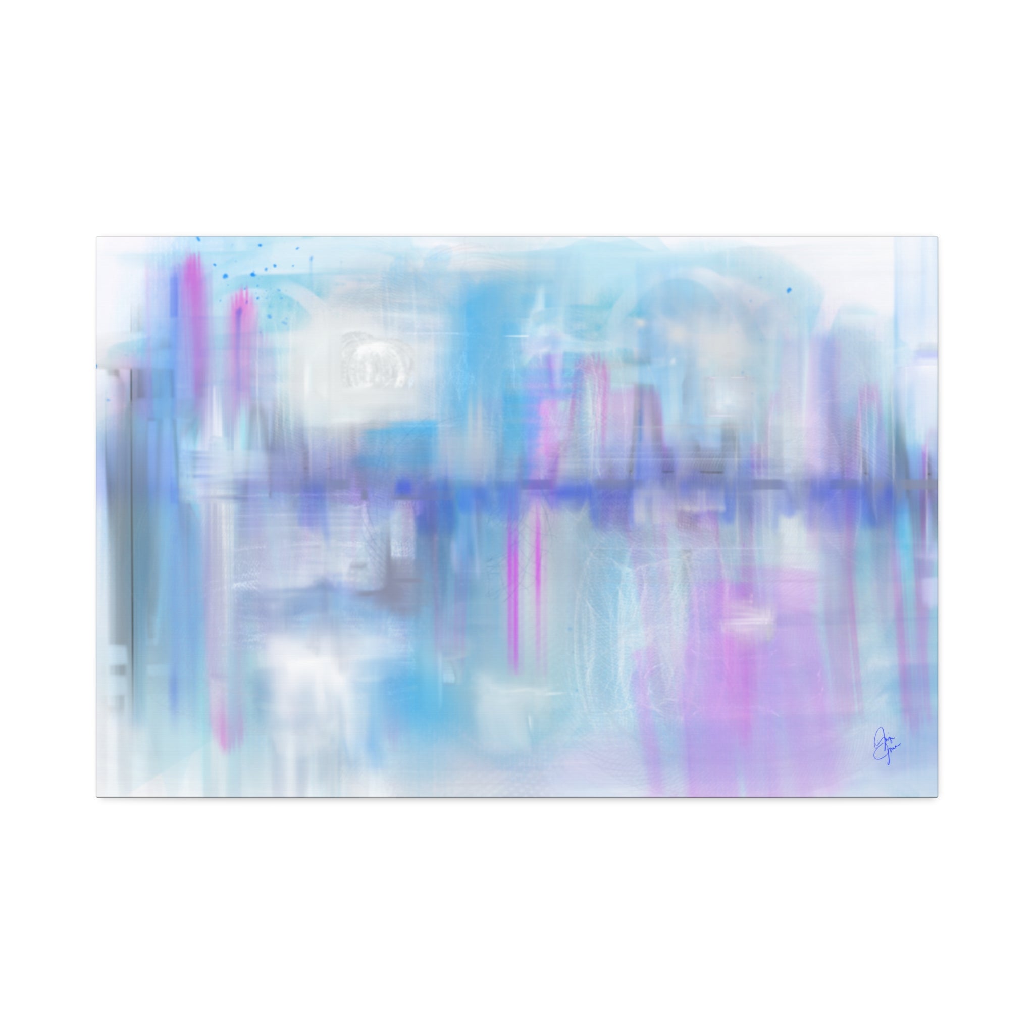 Abstract Pastel Cityscape Canvas Print — Stretched 1.5"