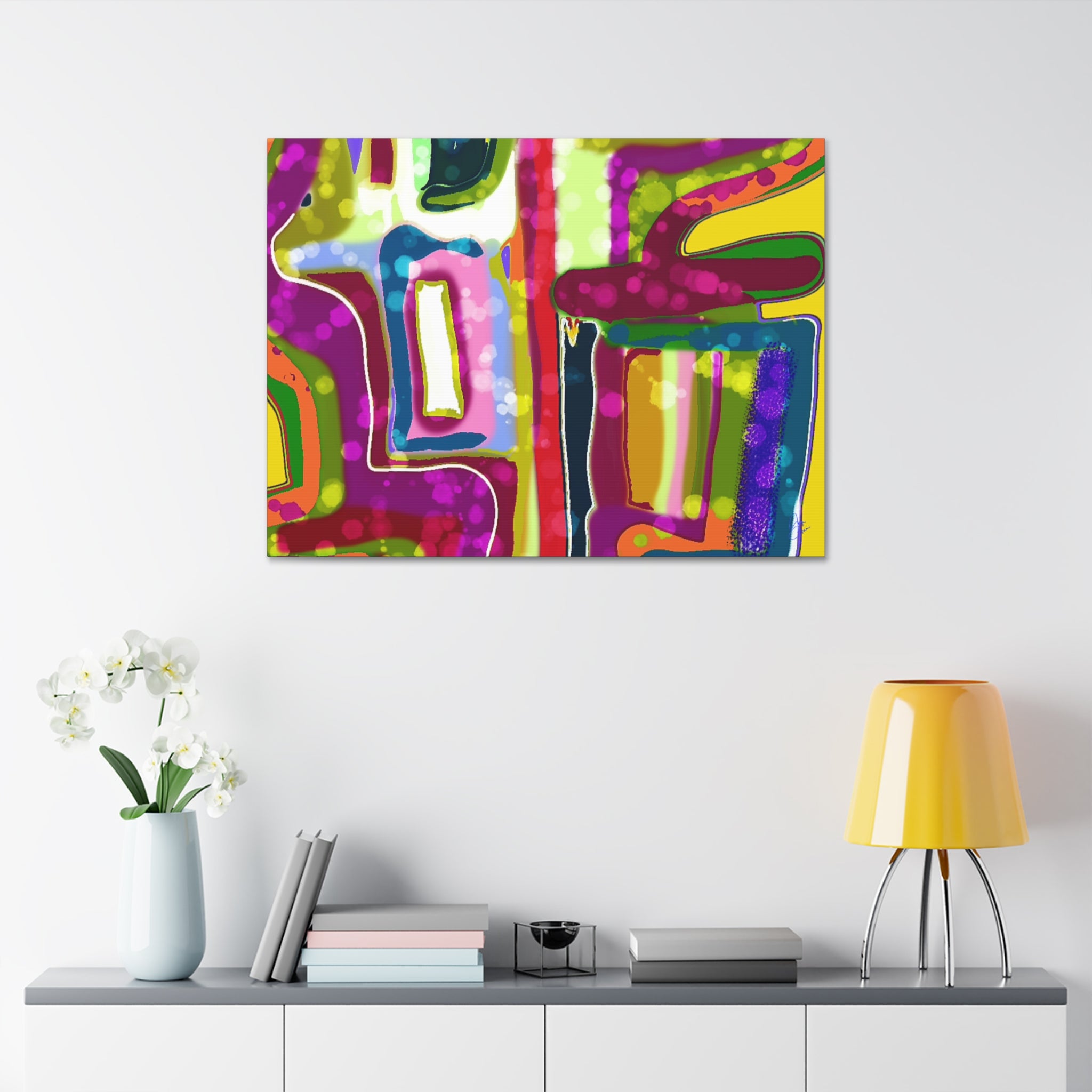 Abstract Colorburst Canvas – Vibrant Pop Art Wall Decor