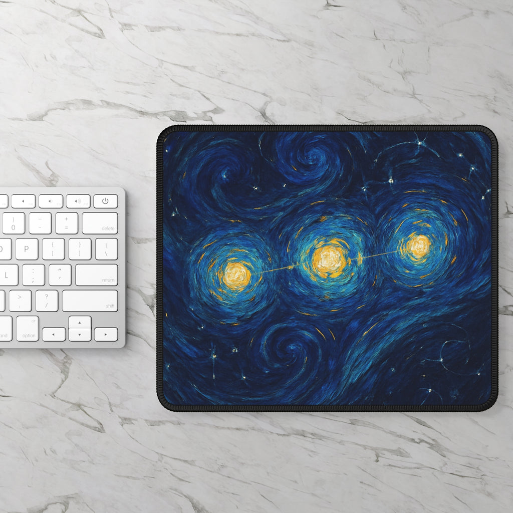 Gaming Mouse Pad — Starry Night Galaxy Swirl Design