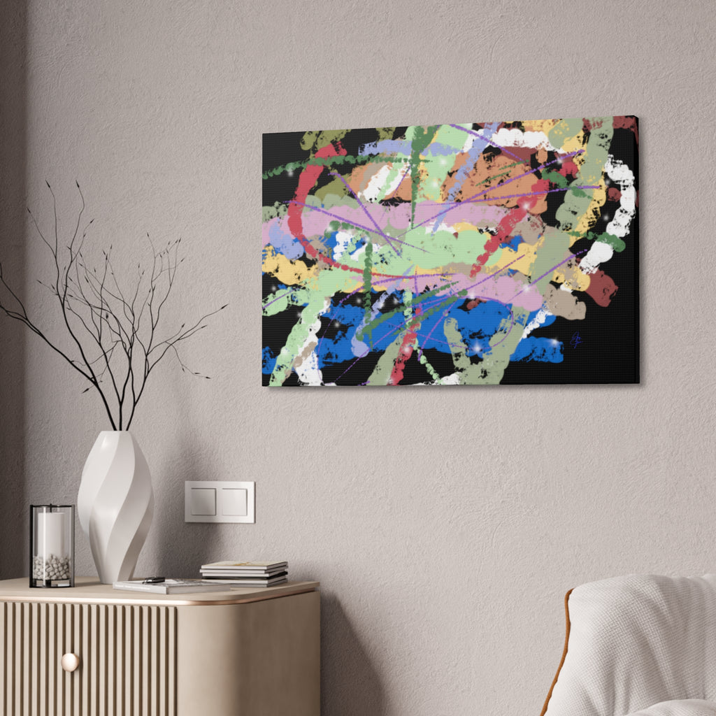 Abstract Color Splash Canvas Print — Vibrant Modern Wall Art (Stretched 1.5")