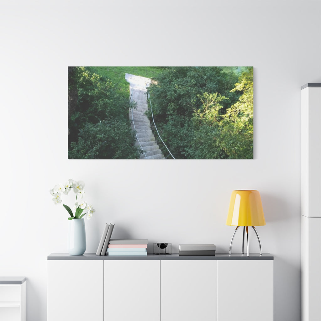 Canvas Wall Art - Forest Stairway Matte Stretched Canvas (1.25")