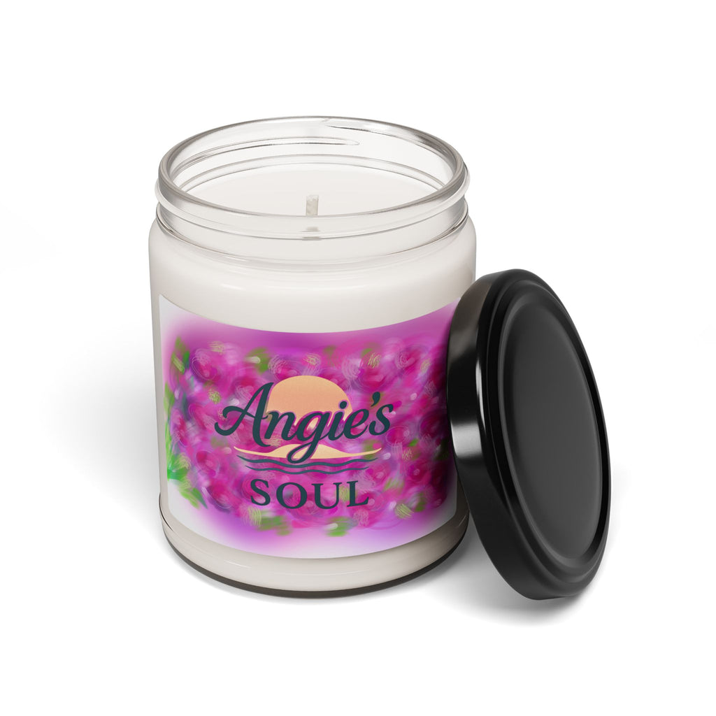 Scented Soy Candle — "Angie's Soul" Floral Aromatherapy Jar (9 oz)