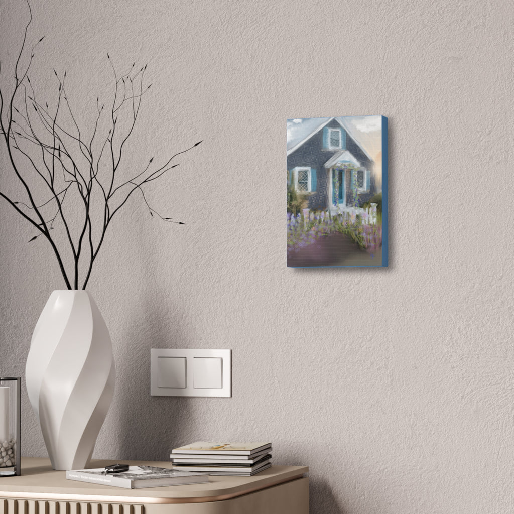 Coastal Cottage Garden Canvas Print — Stretched 1.5" Wall Art