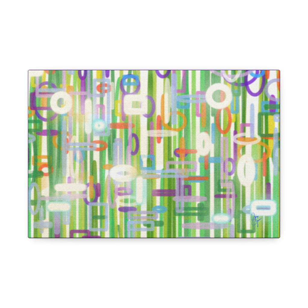 Contemporary Flower Garden Canvas Stretched 1.5"