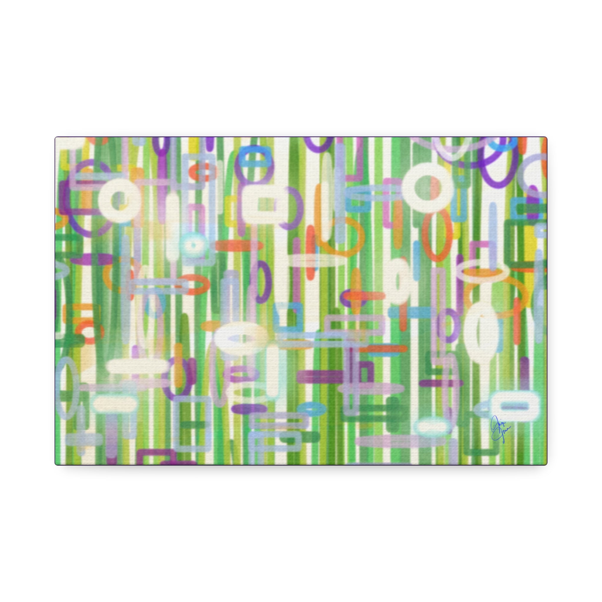 Contemporary Flower Garden Canvas Stretched 1.5"