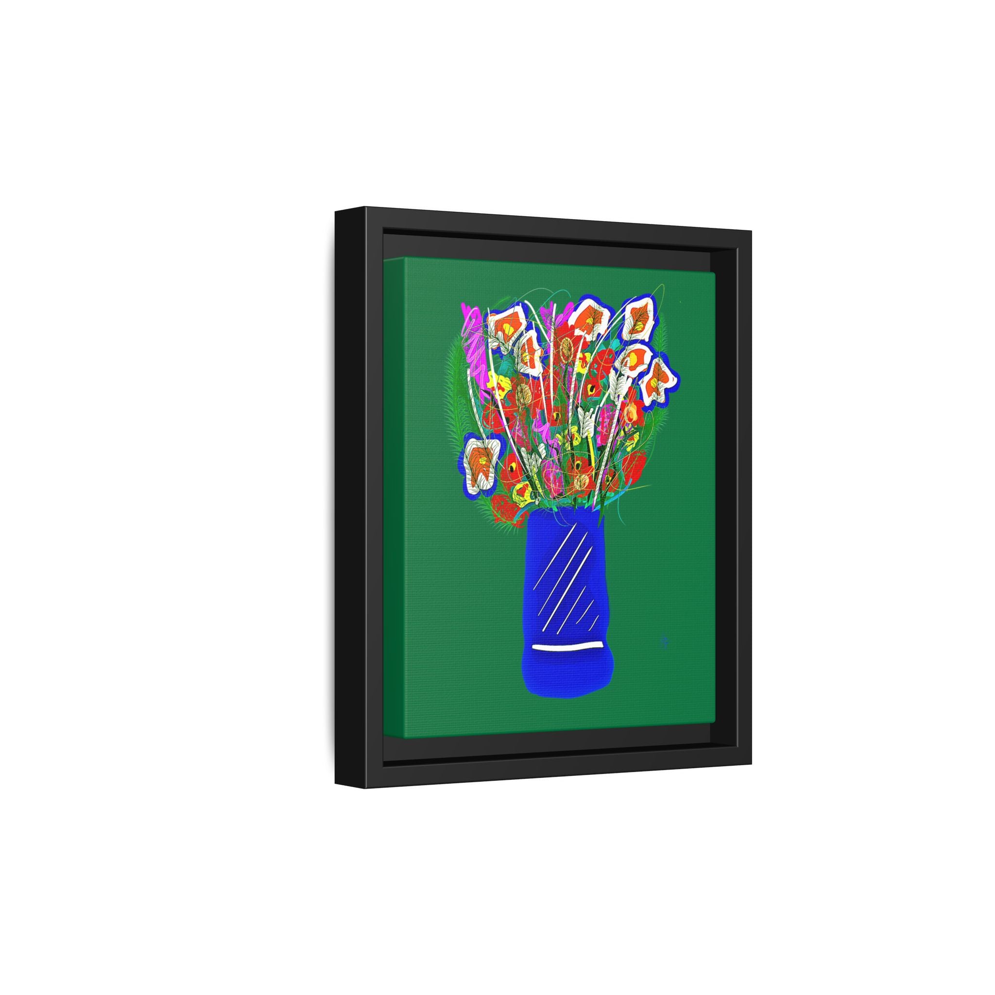 Floral Bouquet Matte Canvas Print — Framed Wall Art