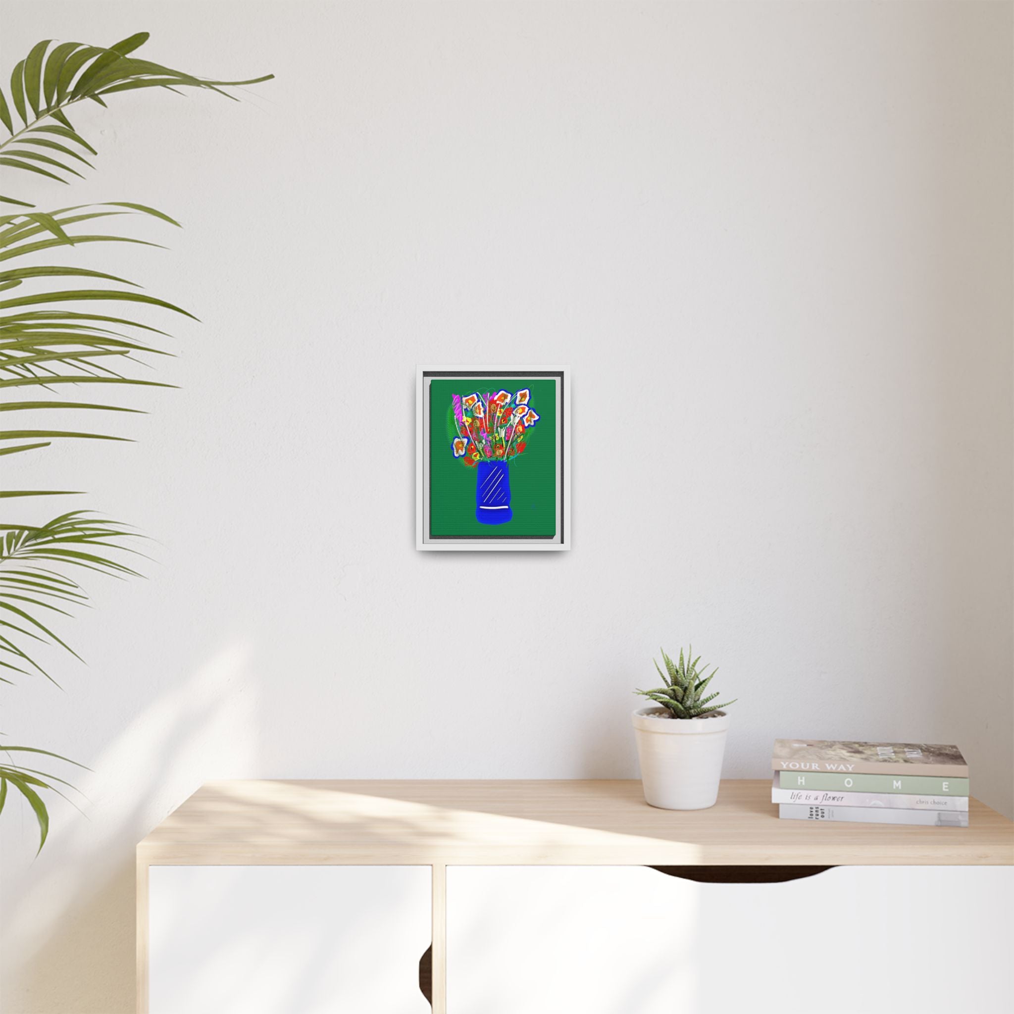 Floral Bouquet Matte Canvas Print — Framed Wall Art