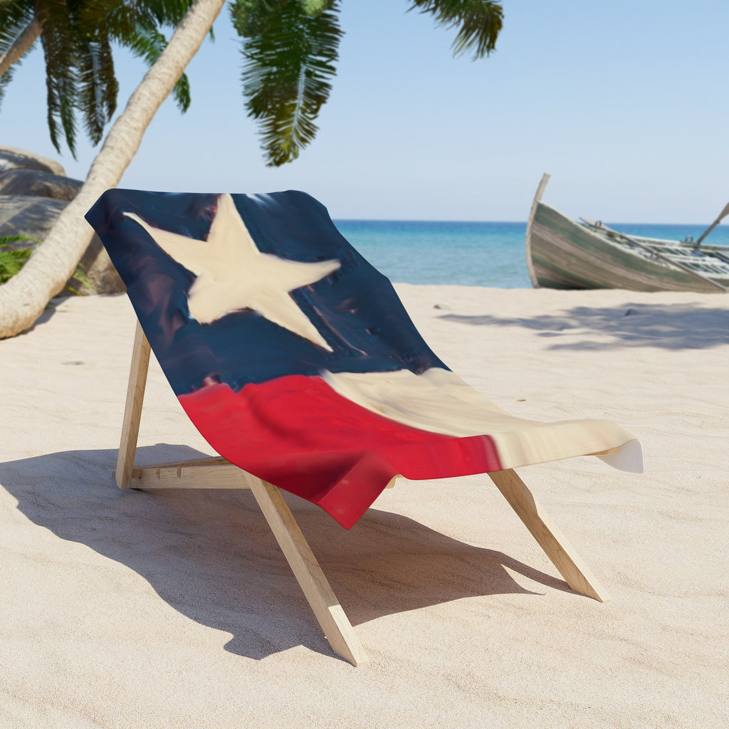 Texas Flag Beach Towel – Vintage Lone Star Patriotic Summer Towel