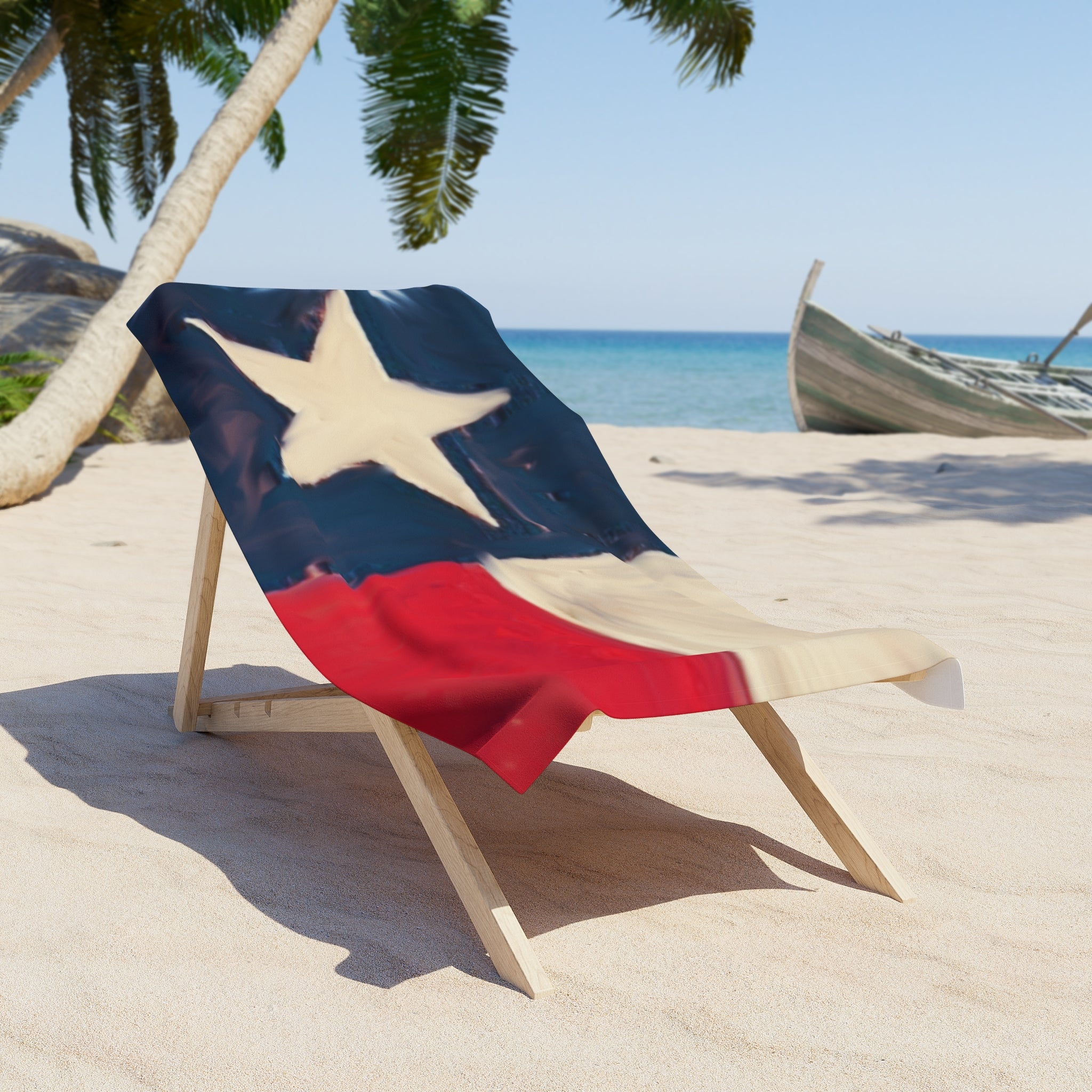 Texas Flag Beach Towel – Vintage Lone Star Patriotic Summer Towel