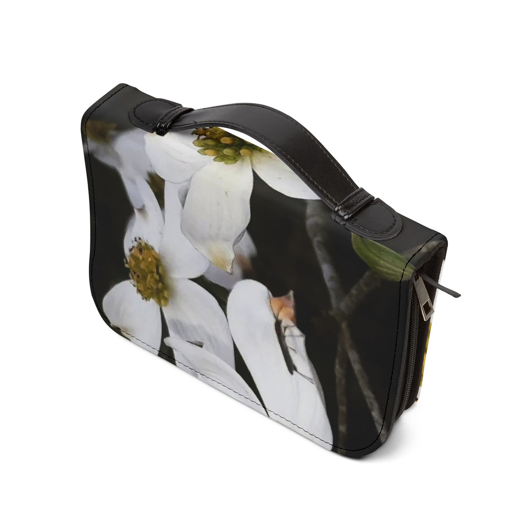 Floral Dogwood Bible Cover — Zippered Floral Scripture Organizer