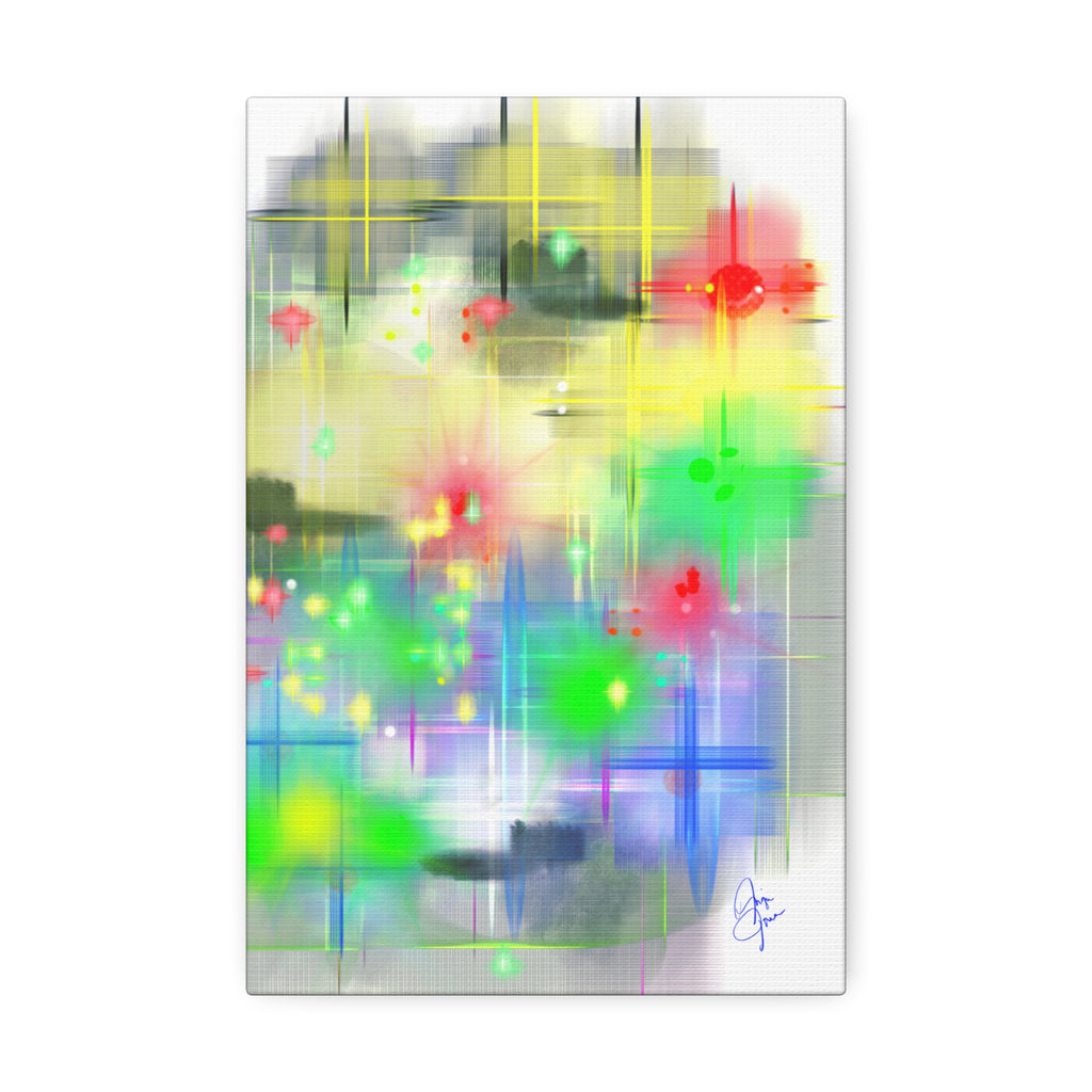 City Lights Canvas Stretched 1.5" — Urban Night Skyline Wall Art