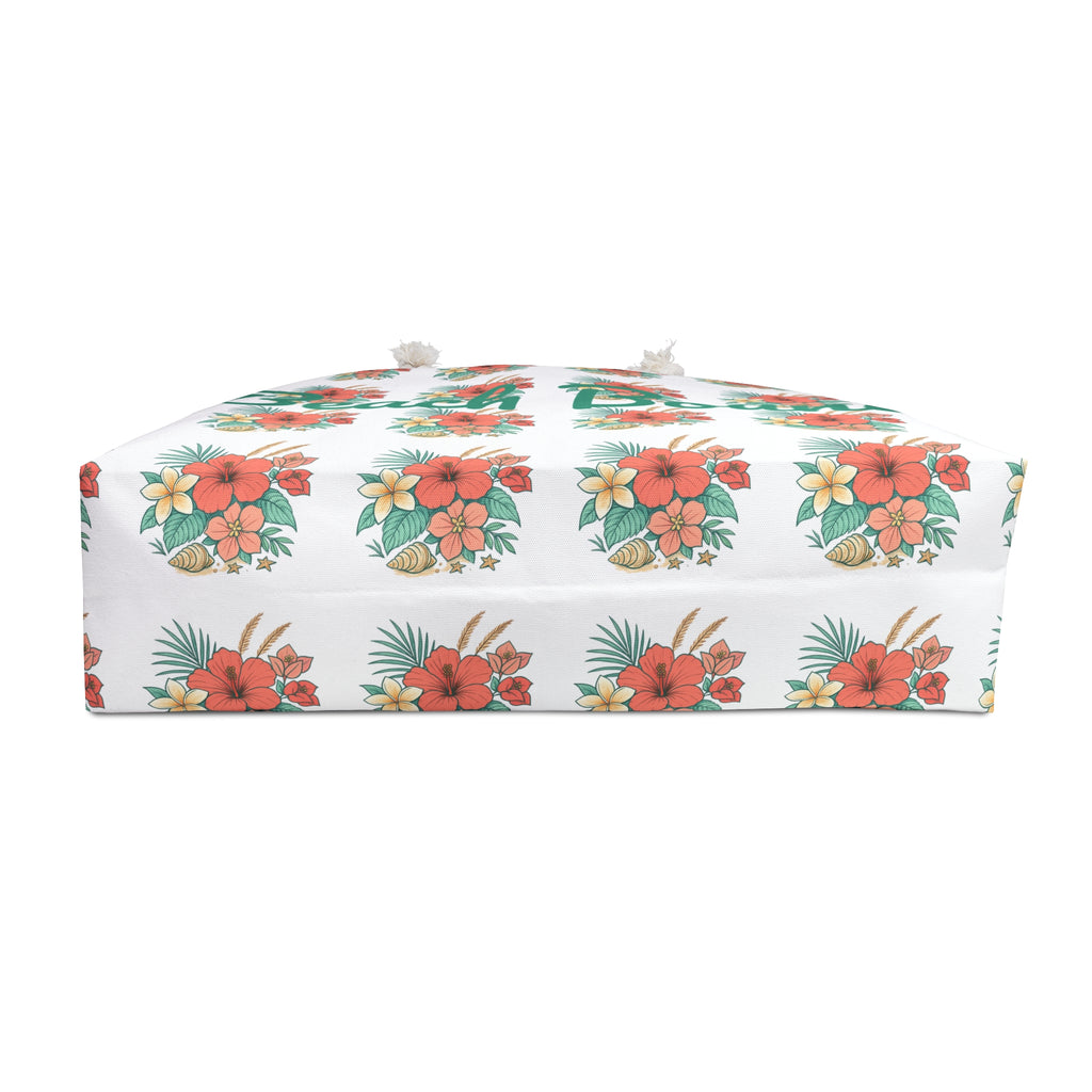 Beach Bound Weekender Bag - Floral Tropical Tote for Beach Trips & Vacations