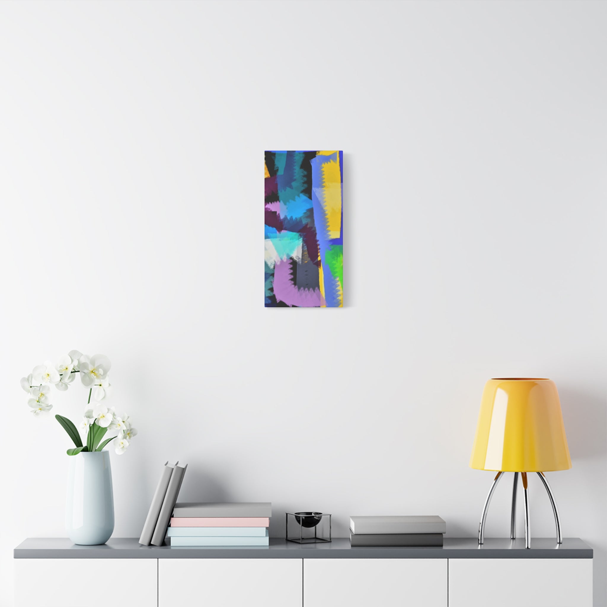 Abstract Color Burst Canvas Print — Vibrant Geometric Wall Art