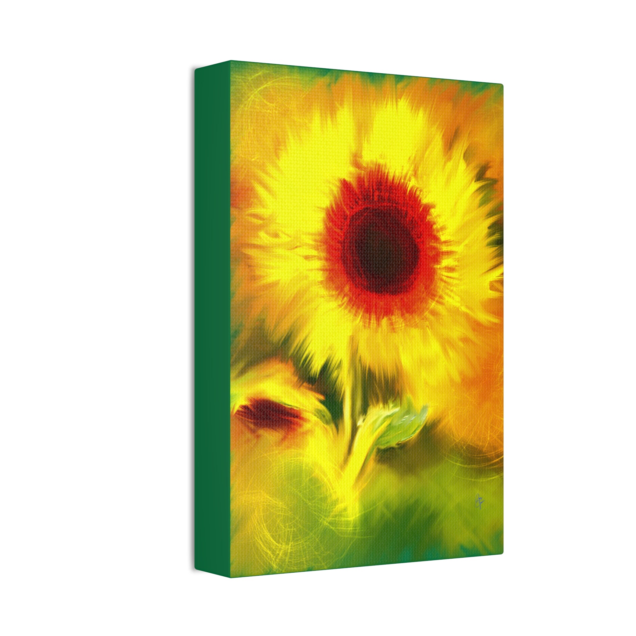 Sunflower Canvas Print – Bright Yellow Floral Wall Art (Stretched 1.5")