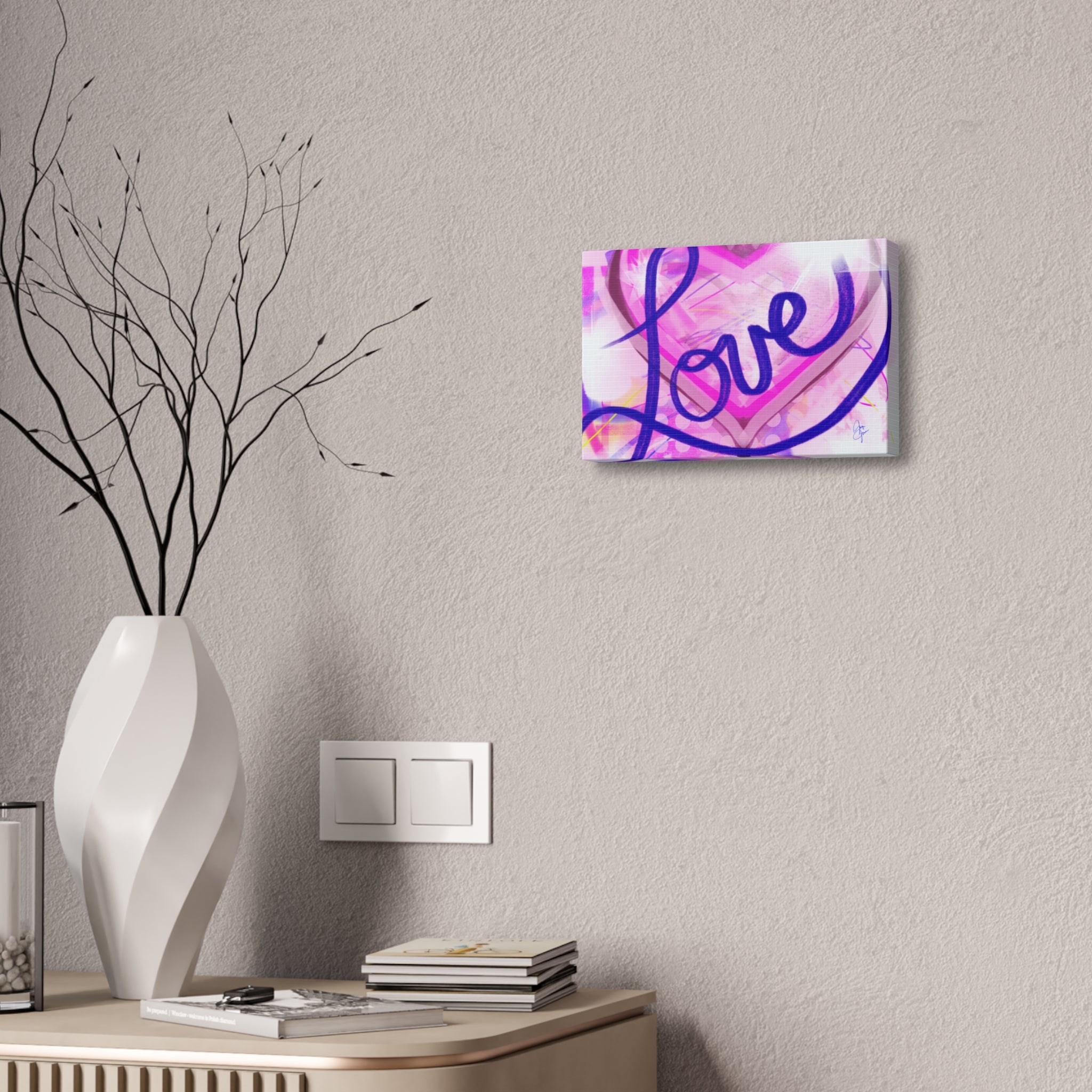 Valentine "Love Your Valentine" Stretched Canvas Wall Art