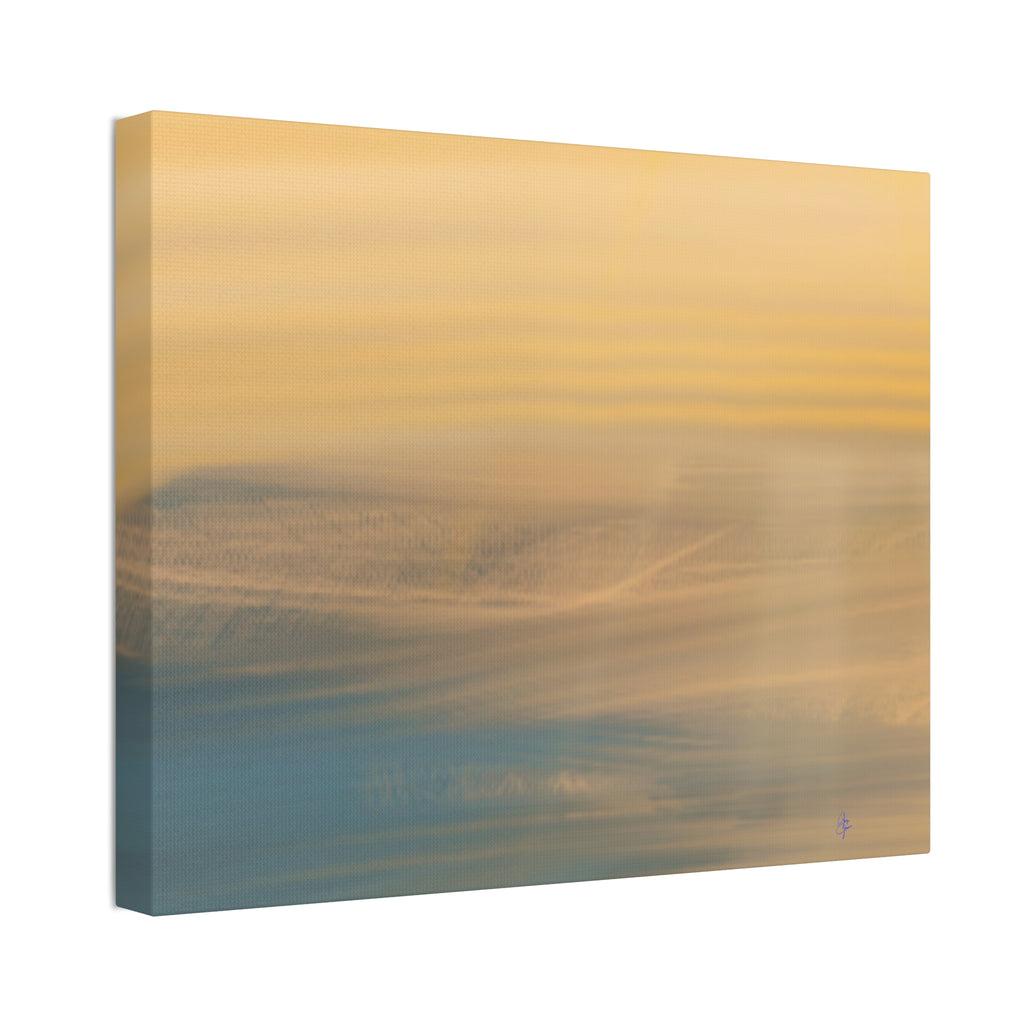 Sunset Blur Abstract Canvas Print – Warm Coastal Wall Art