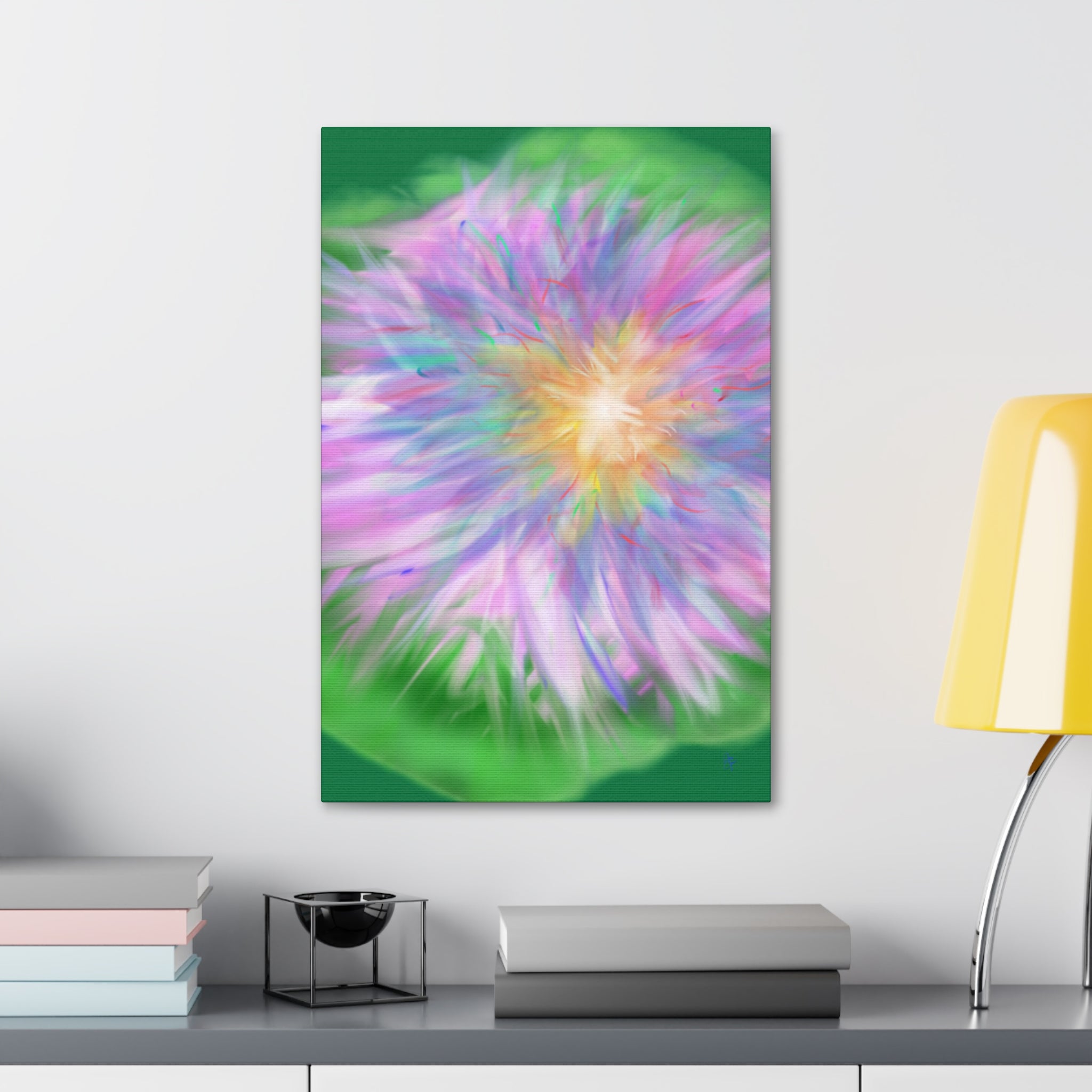 Vibrant Lilypad Stretched Canvas Wall Art