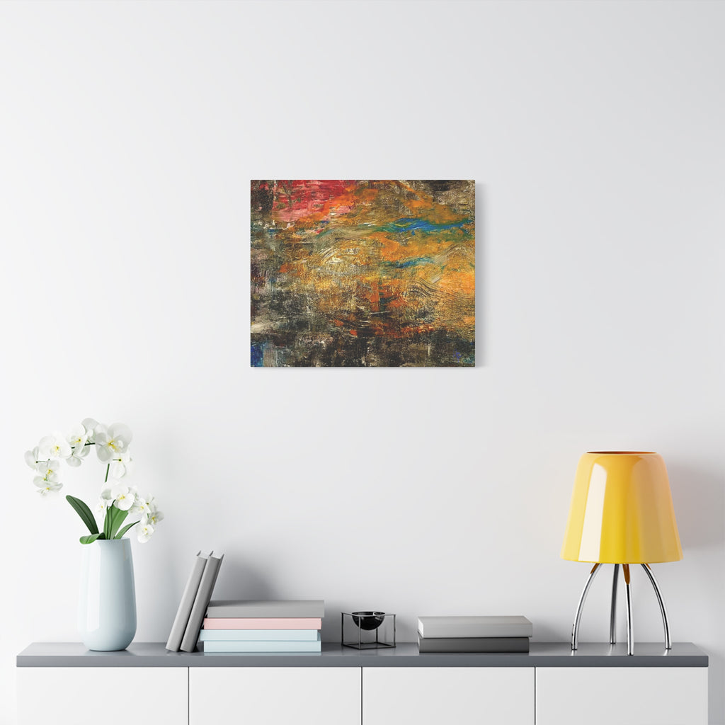 Abstract Autumn Texture Matte Canvas Print — Stretched Wall Art